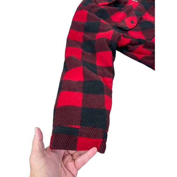 Maxxsell Mens Sherpa Lined Buffalo Plaid Red Black Winter Jacket Size XXL SKU 93 - Picture 8 of 15